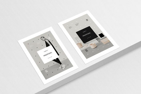 极简黑白女性设计美学工作室书籍画册模板2