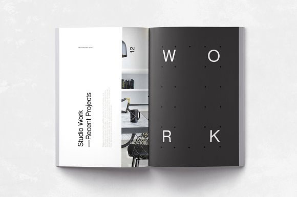 极简黑白女性设计美学工作室书籍画册模板7