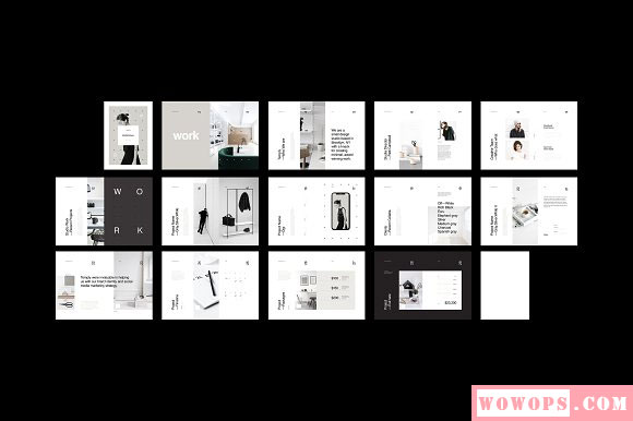 极简黑白女性设计美学工作室书籍画册模板13