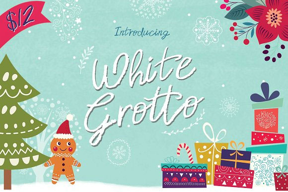 White Grotto圣诞节可爱字体下载1