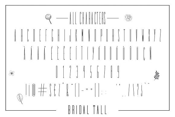 BridalShort纤细个性英文字体8