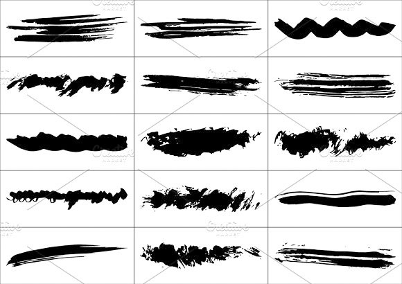 手绘粉笔效果纹理AI矢量笔刷素材2
