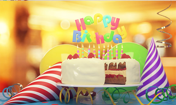 生日快乐蛋糕场景摄影图片素材3