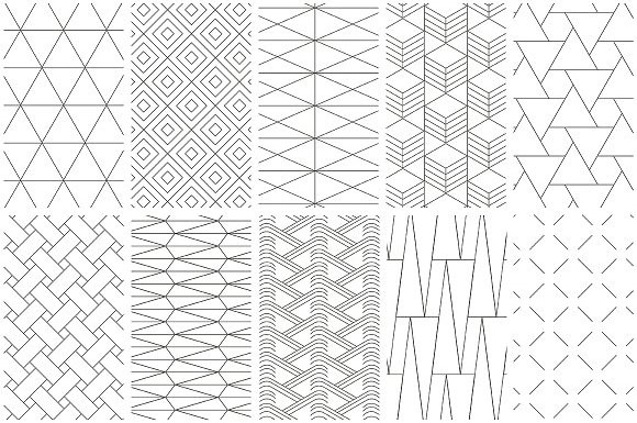 简单线条几何图形无缝背景包装纸印花素材7