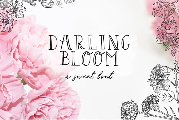 DarlingBloom唯美手写英文字体素材1