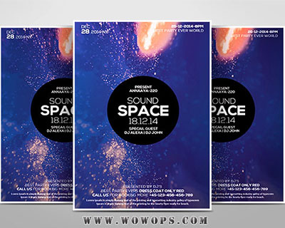 科幻空间俱乐部派对海报设计