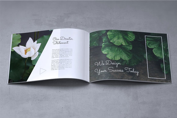 时尚简约园林植物花卉摄影照片风格宣传册设计4
