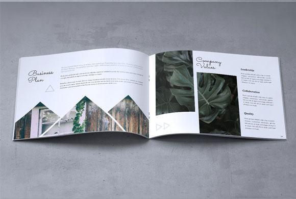 时尚简约园林植物花卉摄影照片风格宣传册设计6