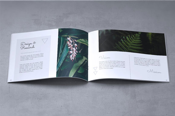 时尚简约园林植物花卉摄影照片风格宣传册设计5