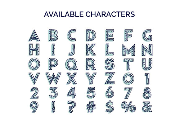 Star-Man个性轮廓英文字体+矢量英文字母素材2
