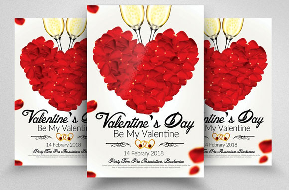 浪漫情人节妇女节活动海报设计模板2
