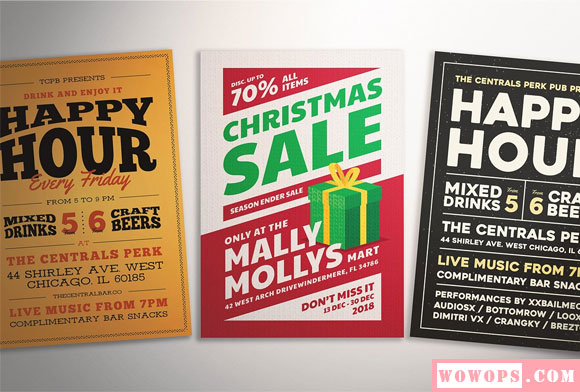 创意圣诞节活动销售啤酒节海报设计6