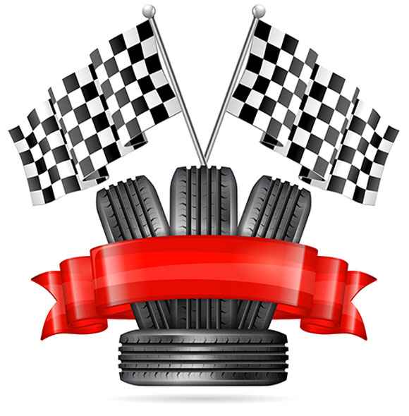 速度运动轮胎赛车旗帜标志图标素材4