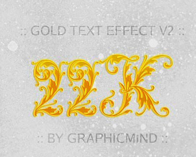 黄金金色字体图层样式