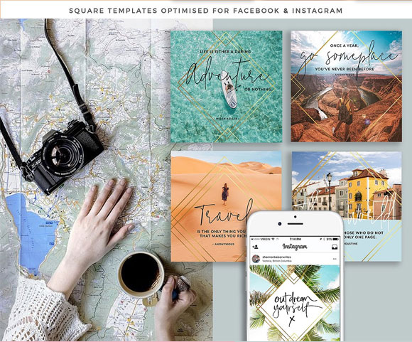 时尚旅行旅游脸谱网网页横幅素材2