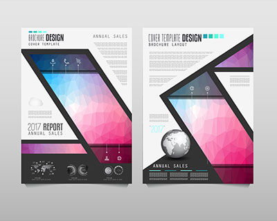 创意企业年报杂志传单封面设计模板