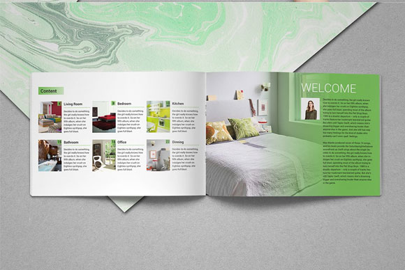 时尚典雅酒店室内景观画册设计模板下载2