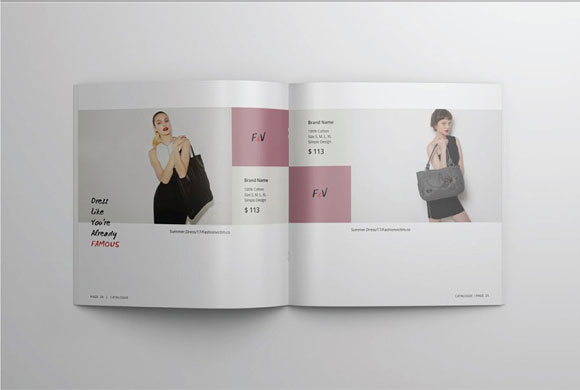 时尚多用途摄影杂志服装画册模板下载7