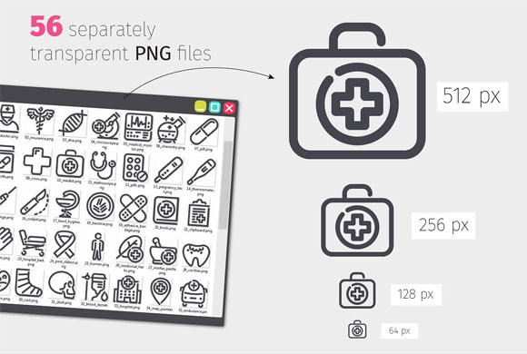 医学医疗线描实用图标素材下载3