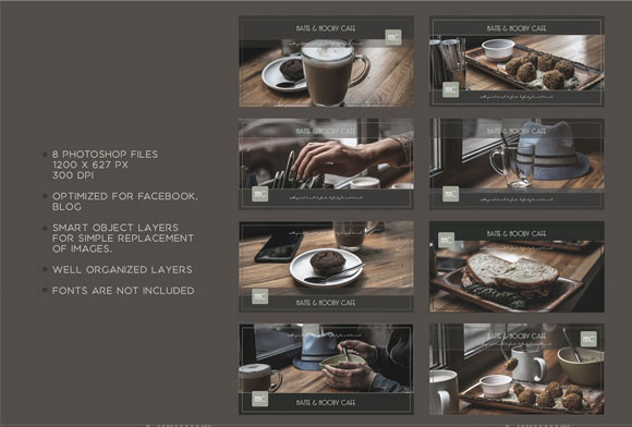 脸谱网社交媒体咖啡甜点拿铁横幅广告素材4