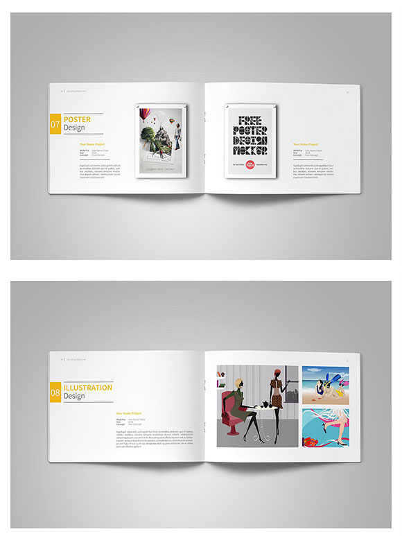 极简多用途企业品牌杂志宣传册画册模板下载10