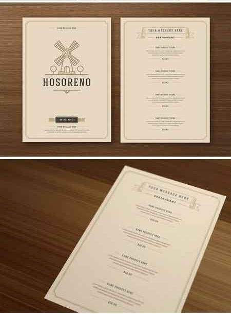 创意餐厅菜单与标志设计素材下载2