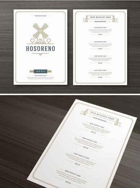 创意餐厅菜单与标志设计素材下载4