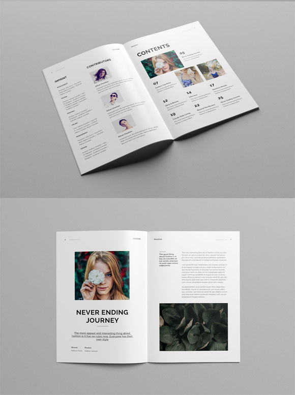 创意极简时尚杂志画册设计模板下载2