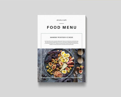 简约大气食品菜单目录画册设计模板