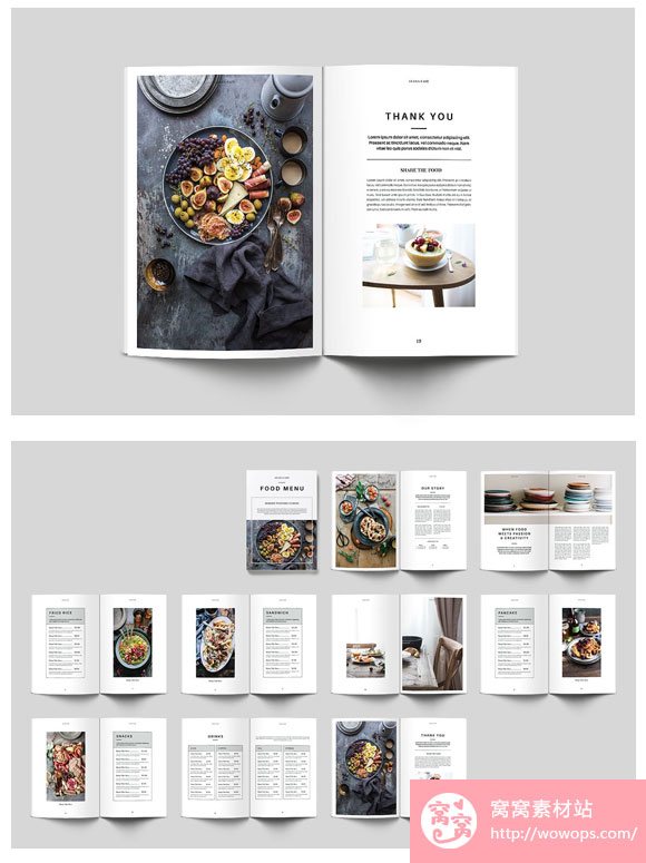 简约大气食品菜单目录画册设计模板6