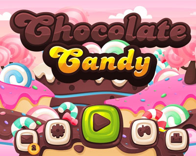 巧克力糖果2D游戏按钮