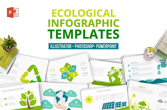 矢量信息图形生态绿色循环图标素材下载1