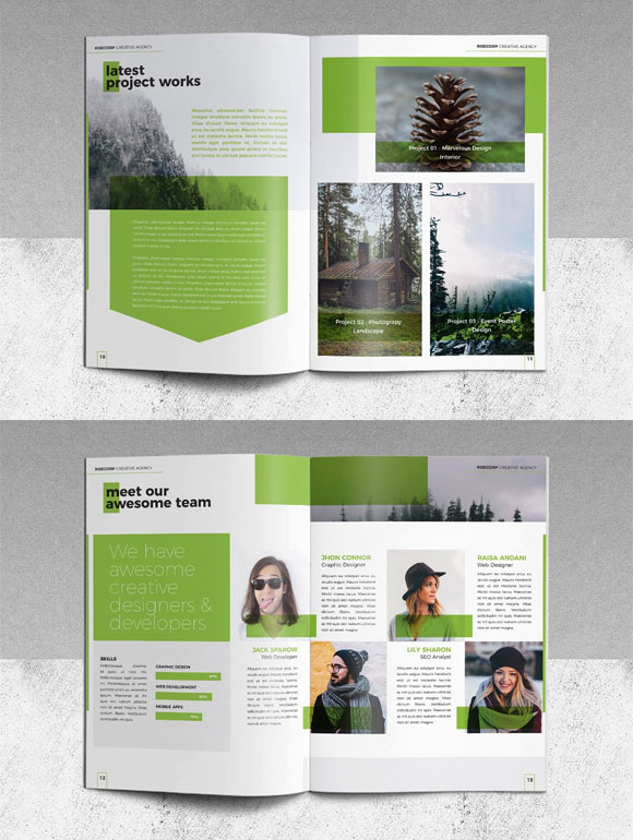 创意设计商务年报杂志画册模板下载4