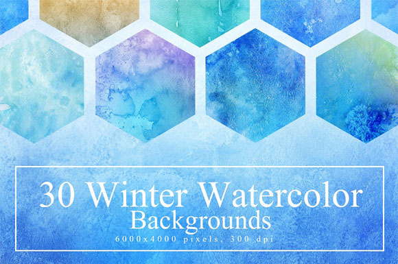 冬季水彩纹理背景图案下载1