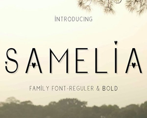 Samelia简单的英文字体下载
