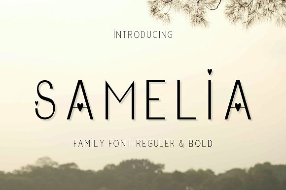 Samelia简单的英文字体下载1