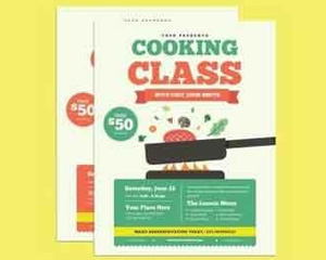 烹饪美食比赛宣传单海报模板