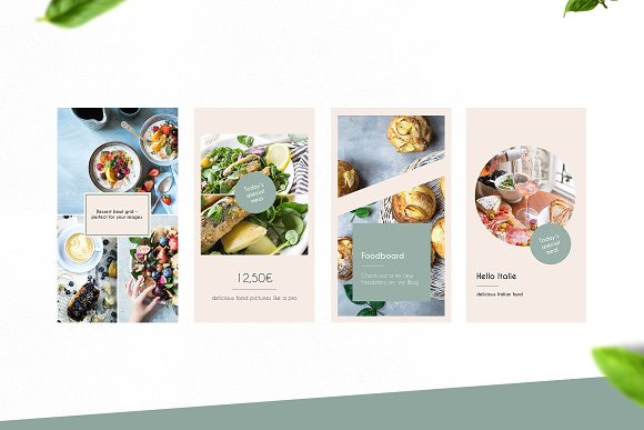 清新Instagram美食食物文字图文排版模板3