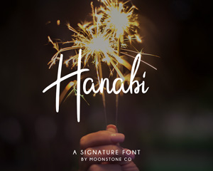  Hanabi Signature英文字体