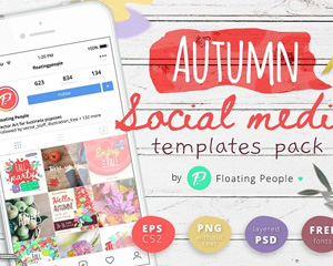Autumn social media templates pack 2845835
