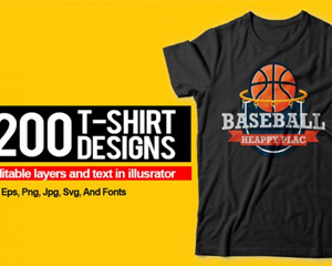 200 Editable Tshirt Designs 3482748 t恤印花图案