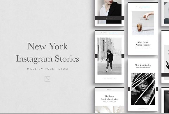 时尚英伦风文字排版New York Instagram Stories1