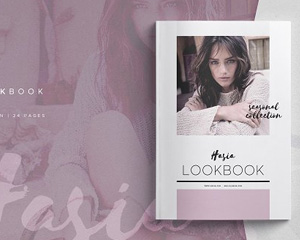 优雅时尚宣传画册模板Hasia - Lookbook