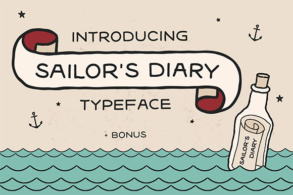 Sailors Diary Sans Tattoo可爱英文字体1