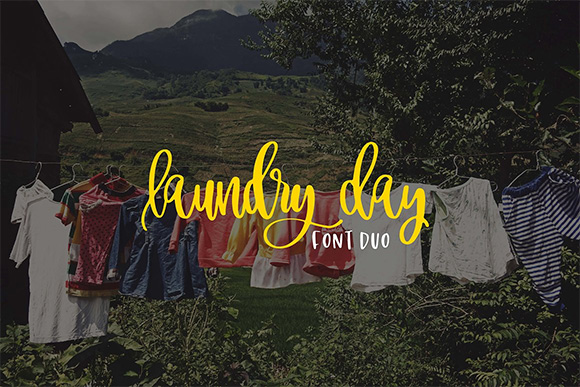 Laundry Day Font Duo英文字体1