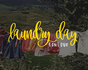 Laundry Day Font Duo英文字体