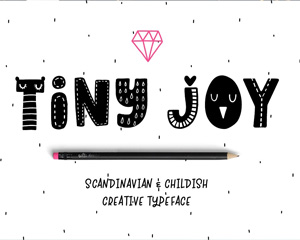 Tiny Joy手写可爱卡通字体