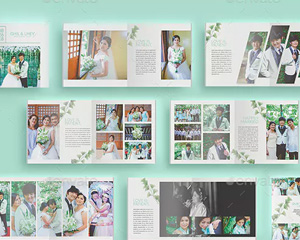 婚礼影集相册排版PSD模板