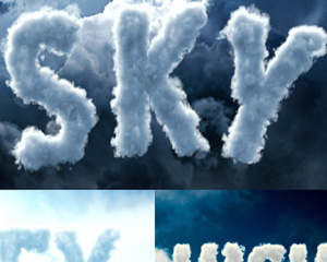 高清天空云朵字母数字海报杂志影视广告后期合成设计 PNG免抠素材