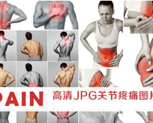 高清JPG医疗腰痛颈椎痛背痛腿胸痛腹部关节疼痛宣传图片设计素材